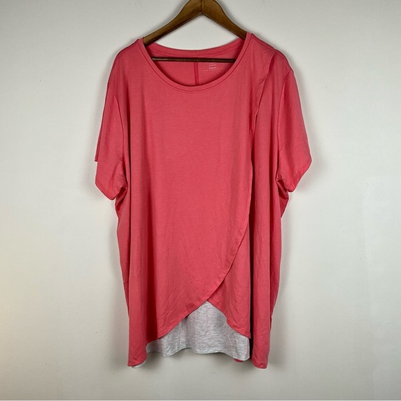 Motherhood Maternity nursing coral pink top women’s size 3X - Picture 3 of 11